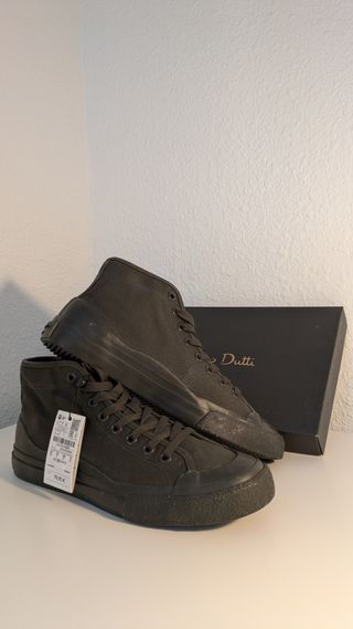 Deportivas Massimo Dutti Abotinadas Negras/Gris