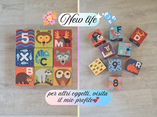 Blocchi educativi con lettere e numeri