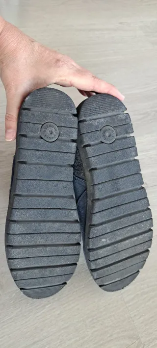 Botines azul marino con brillos T38