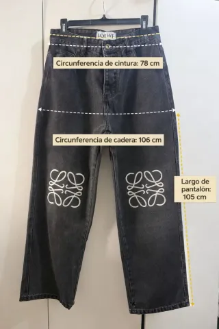 Pantalón Vaquero Loewe Anagrama Negro