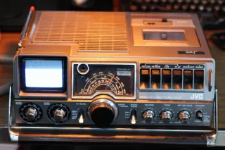 Radio TV Casete JVC 3050 Vintage Gris