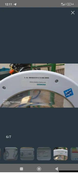 Lavadora Siemens Blanca