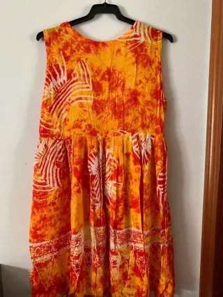 Vestido boho verano estampado naranja
