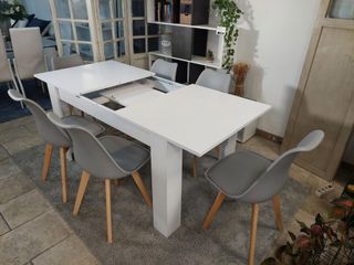 Mesa Comedor Extensible Blanca - Oferta!