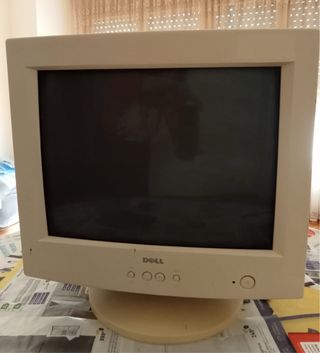 Pantalla Ordenador Antigua Dell Beige/Gris