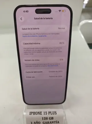 iPhone 15 Plus 128GB Negro