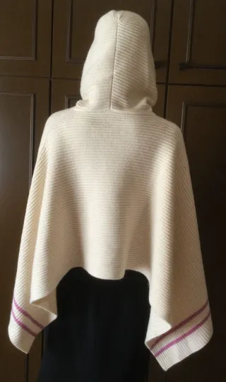 Poncho Max Mara Beige con Cappuccio Taglia M