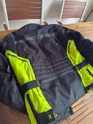 Chaqueta Cordura Moto Talla XL Negra/Amarilla