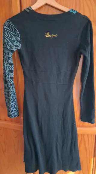 Vestido Desigual Negro y Rojo