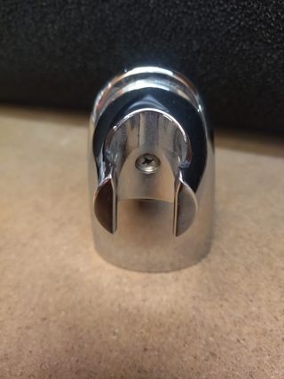 Soporte Pared Ducha Metal Plateado