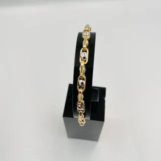Pulsera Barbate Clavos Bicolor 18K