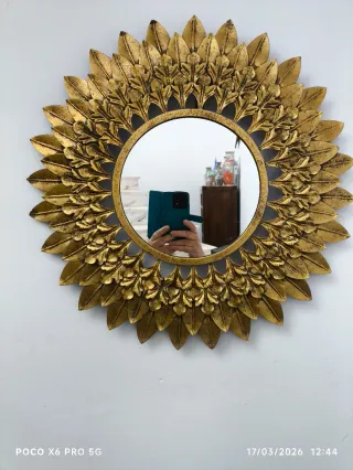 Espejo Sol Vintage Dorado 52cm