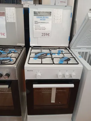 Cocina de gas Artica 50x55cm Blanca