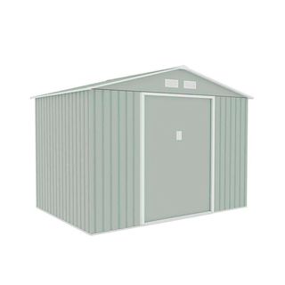 Caseta de jardín metálica Leeds verde 5,30 m²