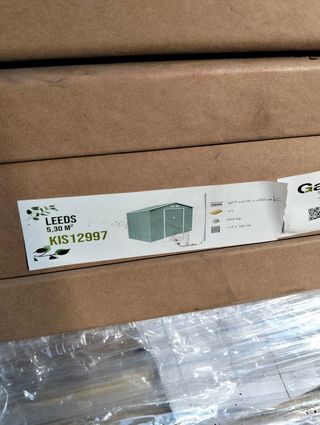 Caseta de jardín metálica Leeds verde 5,30 m²