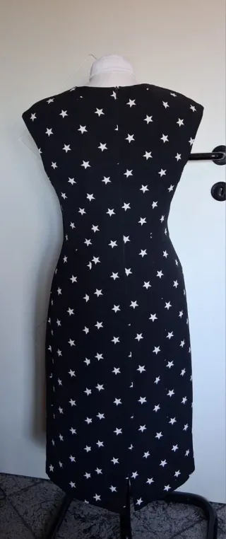 Vestito donna longuette smanicato fantasia stelle