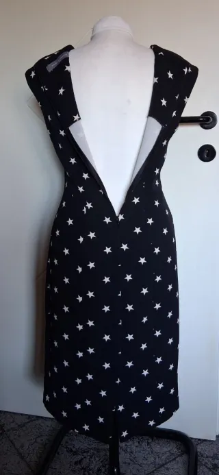 Vestito donna longuette smanicato fantasia stelle