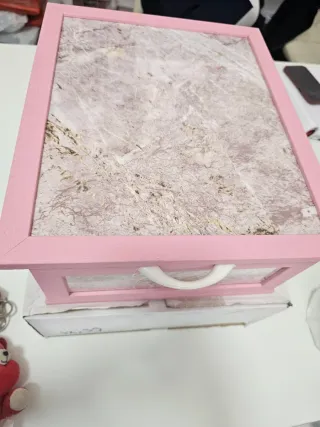 Porta cialde con vetro effetto marmo