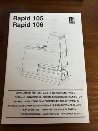 2 Grapadoras Eléctricas Rapid 105