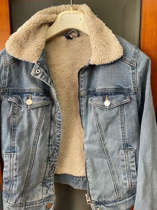 Giubbotto jeans con pelo foderato