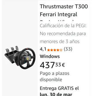 Volante Thrustmaster Ferrari F1 y  Ferrari alcanta