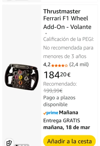 Volante Thrustmaster Ferrari F1 y  Ferrari alcanta