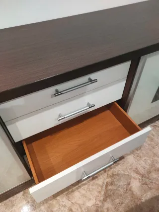 Mueble Comedor Buffet Aparador Madera y Cristal