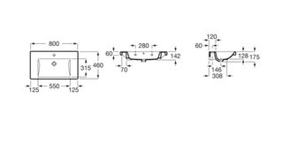 Lavabo Roca The Gap Mural Blanco