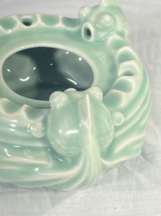 Porcelana elegante con vidriado artístico