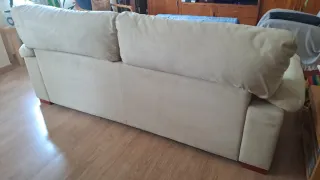Sofá 3 plazas beige ante