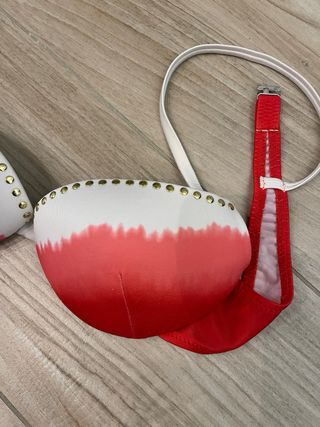 Costume Calzedonia Rosso Bianco Borchie