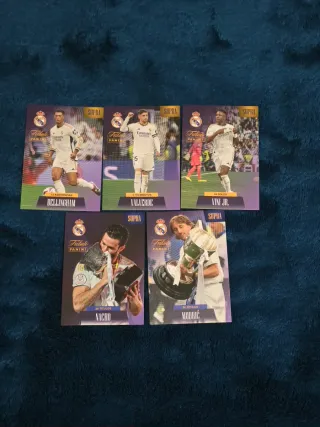 Lote 5 cromos fútbol Panini Supra