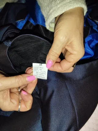 Traje de chaqueta azul de caballero