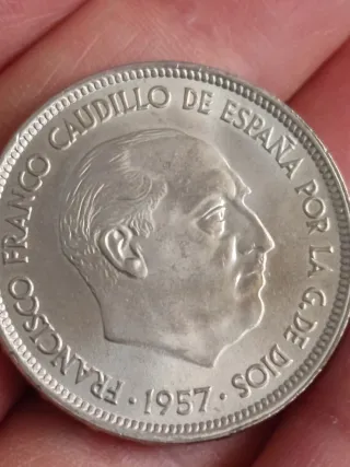 5 Monedas 50 Pesetas Franco 1957. *58,59,60,71