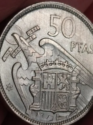 5 Monedas 50 Pesetas Franco 1957. *58,59,60,71