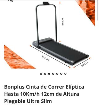 Bonplus Cinta Correr Elíptica Plegable Ultra Slim