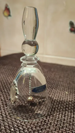 Campanello cristallo e argento 925