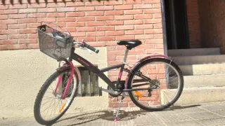 Bicicleta infantil niña rosa y negra