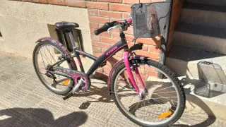 Bicicleta infantil niña rosa y negra