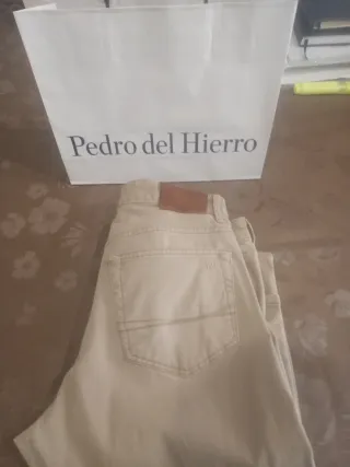 Pantalones Pedro del Hierro Slim Fit Beige Talla M