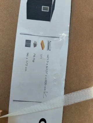 Caseta metálica Darwen 2,71 m² gris antracita/blan