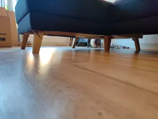 Sofá modular negro 3 plazas