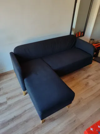 Sofá modular negro 3 plazas