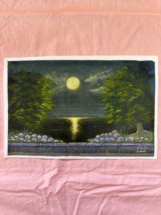 Quadro dipinto a mano - Notte lunare