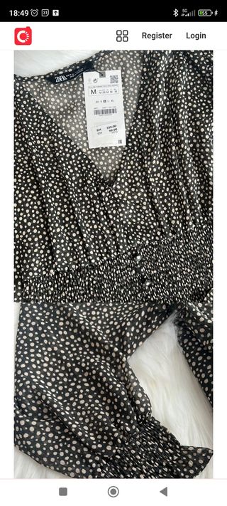 Vestido Zara mini lunares