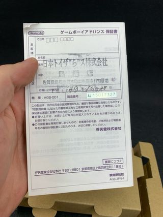 Caja Game Boy Advance + Instrucciones + carcasa