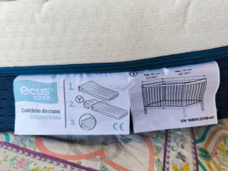 Colchón cuna Ecus Care + funda protectora