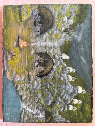 Dipinto a mano, “la nativitá”