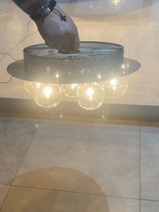 Lámpara Techo Moderna Bolas Cristal