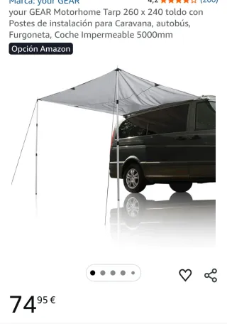 Tenda da sole 260x240cm per roulotte caravan